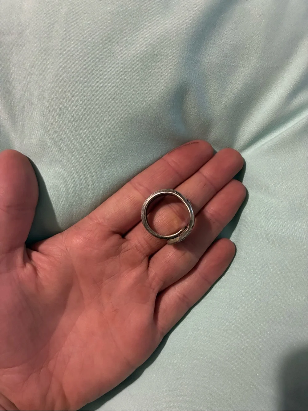 Silver spoon ring